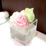 カランドリエ - テーブルには切花が。 '14 11月上旬