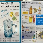 馬刺し専門店 たけちゃん - ドリンクメニュー１