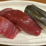 小笹寿し - コハダ　赤身　中トロ　コハダは古典的な味　赤身は肉厚