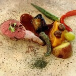 イル ギオットーネ - オーストラリア産仔羊　バターナッツ　ししとう　おくら