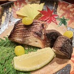 日本料理うしお - 進肴　鰤ゆうあん焼き　椎茸炭火焼き