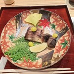 日本料理うしお - 進肴　鰤ゆうあん焼き　椎茸炭火焼き