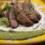 ピッツェリア トラットリア ダ オカピート - わさび菜のソースがめちゃくちゃ合うんよ