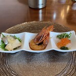 点心爛漫tejima - 本日の前菜３品