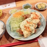 西荻 もがめ食堂 - チキン南蛮定食　全体