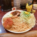 洋食 夢たまご - 大人のお子様ランチ　1,780円(税込)   ※無料サービスの、スパゲティ大盛りを、正面にして
