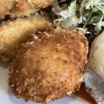 キッチン ひらき - ハンバーグスペシャルのカニクリームコロッケ