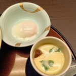 瀬戸内味覚処 芸州 本店 - 茶碗蒸し、温泉玉子