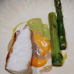 Aspirant - .....⑨出口さんのスジアラ 　グリーンアスパラガス　卵黄と腐乳のソース.....