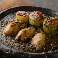 牡蠣と葱　牡蠣オイル焼き