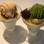 セピア カフェ - 濃厚モンブランパフェ