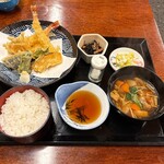 うなぎ　錦水 - 天ぷら定食　1600円税込