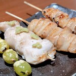 炭屋 串兵衛 - 銀杏・ササミさび焼き・ぼんじり