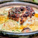 炭屋 串兵衛 - キタアカリと肉味噌のグラタン