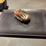 立食い鮨 鮨川 - 真鯵：握り追加