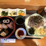 けやき寿司 - 松寿司そばセット