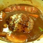 マ・メゾン - 煮込みハンバーグカレー＋ジャンボソーセージ　950円＋250円