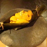 しのはら - うにの昆布舟焼き