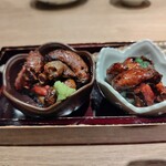 しら河 栄ガスビル店 - 肝焼きと肝塩焼き