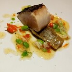 Yd'or - 天草産 神経締め鰆 久保寺農園の焼き茄子と勢子蟹