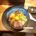 鴨中華そば 楓 - 鴨脂の炭焼き豚バラまぜそば
