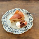 shokudo&cafe osse - キャラメルりんごのおとうふチーズケーキ
