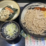 ゆで太郎 - 料理写真:冷そば＋ミニ 焼鯖 炙りたらこごはんセット