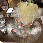 リストランテ ラ チャウ - バースデープレート。ベリーソルベが入っていて。