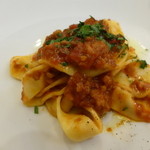 リストランテ ラ チャウ - スルメイカ、いいだこ、海老のタリアテッレ。