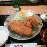 とんＱ - ロースカツ・カキフライ定食