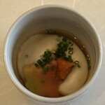 春帆楼 - ふく香草焼き（ふく白子添え）