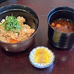 阿寓 - 【お食事】秋鱒と根菜炊き込み御飯