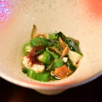 御湯宿 中屋 - 先付：おくら山芋サラダ