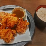 あつしん家 - 唐揚げ　でかい！