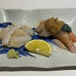 寿し島川 - 「おおい町大島蟹曳網漁」白貝と甘海老