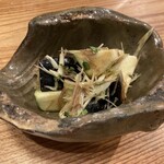 かど食堂 炭の上の向う側 - 水茄子の茗荷和え