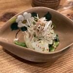 かど食堂 炭の上の向う側 - ヤリイカと九条ねぎのぬた和え