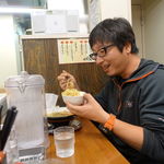 可成家 - 定番茶系（並）ライス生玉子付き　730円