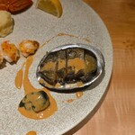 新横浜 鉄板焼き牛鳴 - イセエビ＆アワビ