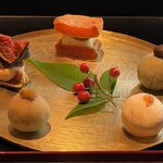 茶館きっかわ 嘉門亭 - 干し菓子5種