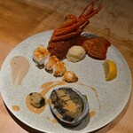 新横浜 鉄板焼き牛鳴 - イセエビ＆アワビ