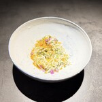 329156205 - 和歌山山利さんの秋シラス、長崎の生唐墨と揖保乃糸の冷製パスタ