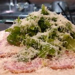 LUNETTA - 自家製ボイルハムとセルバチコのサラダ