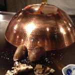 銀座うかい亭 - 焼いてるところ