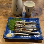 だいこん屋 - 黒帯(燗)＋いわし酢〆