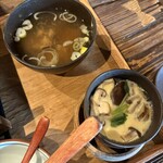 うめだ商店 - お味噌汁と茶碗蒸し