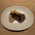 鮨 一二郎 - 蓮根とナガスクジラの天ぷら