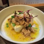 炭火と酒と肴 七福八郎 - 不思議な食感　柑橘ソースでアッサリと☺️