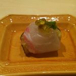 寿しの吉乃 - 茄子の真鯛巻き