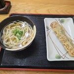 うどん市場 - かけうどん、ちくわ天(*‘ω‘ *)